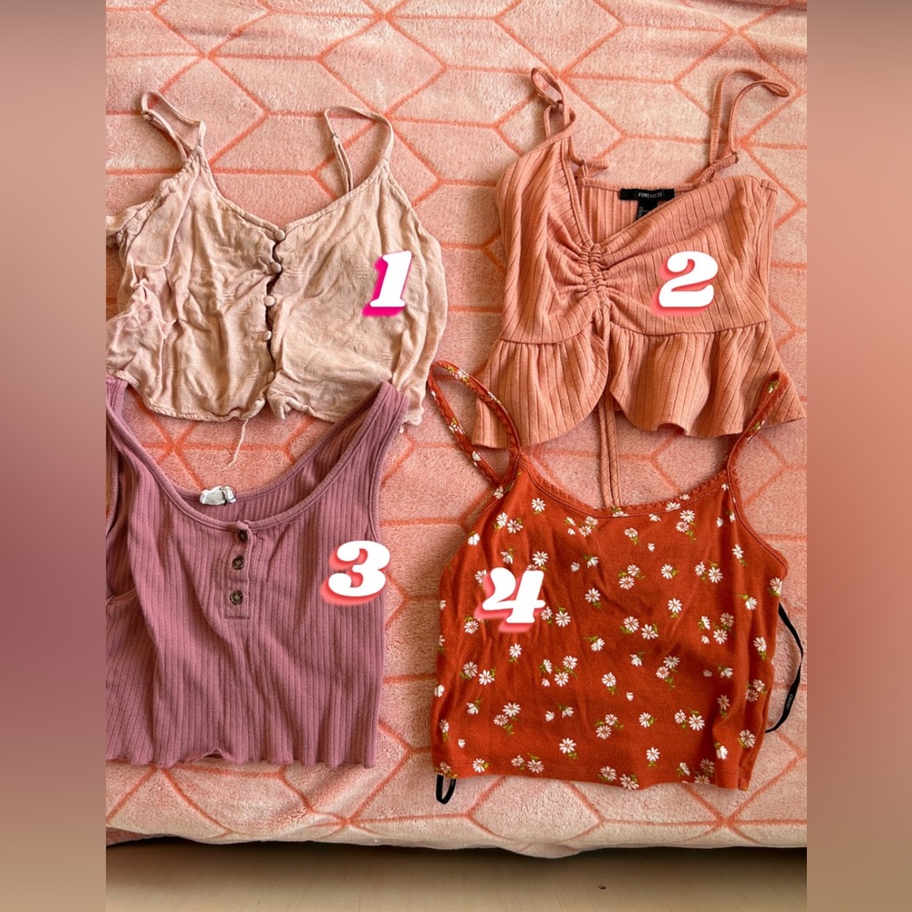 Pacsun, Forever 21, H&M & etc crop tops